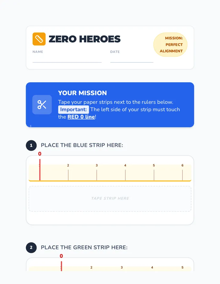 Zero Hero Worksheet