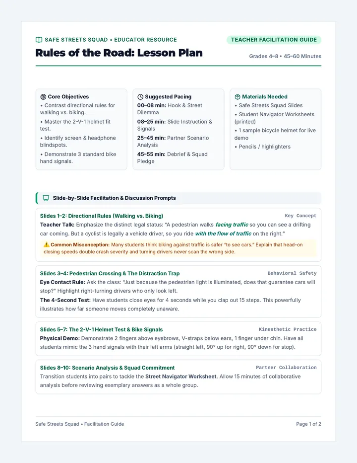 Safe Streets Facilitator Guide