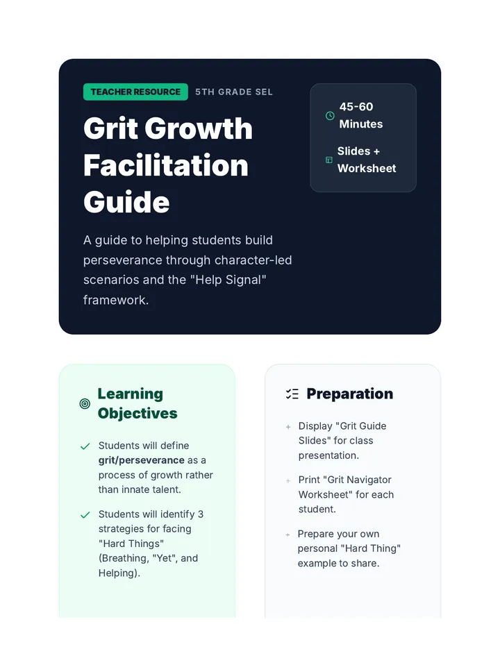 Grit Growth Teacher Guide