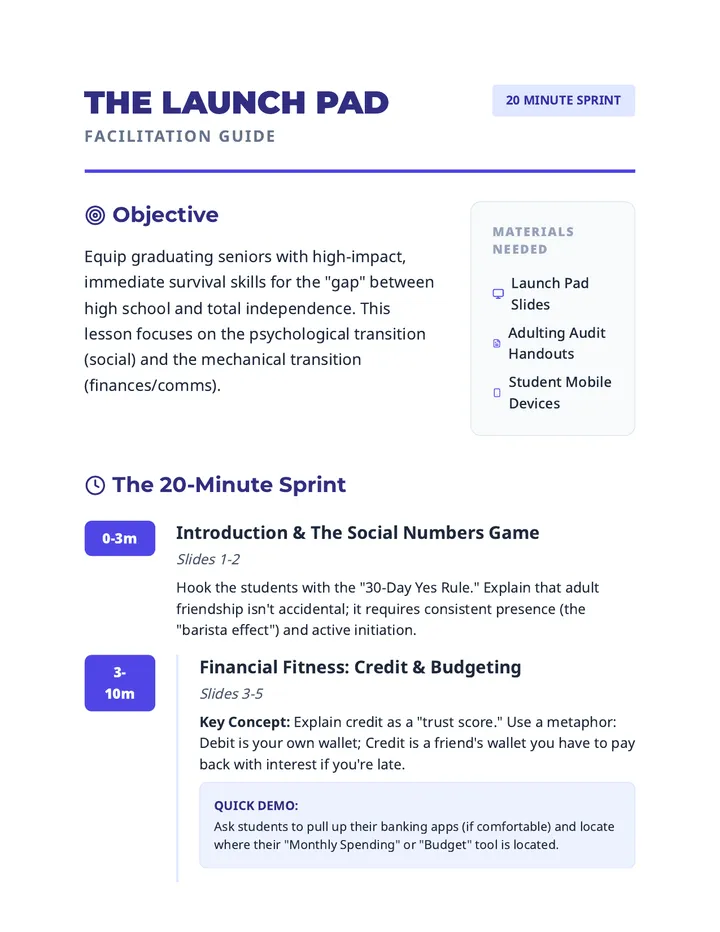 Launch Pad Facilitation Guide