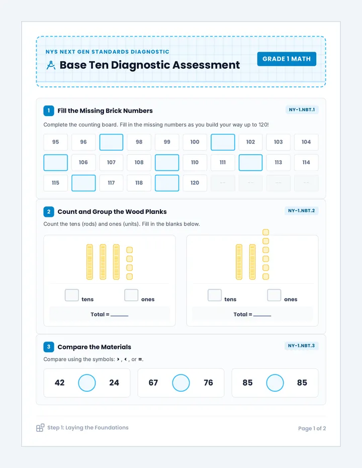 Base Ten Diagnostic Assessment