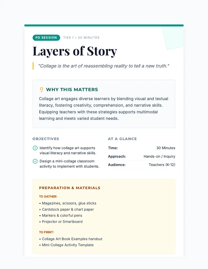 Layers of Story Lesson Plan