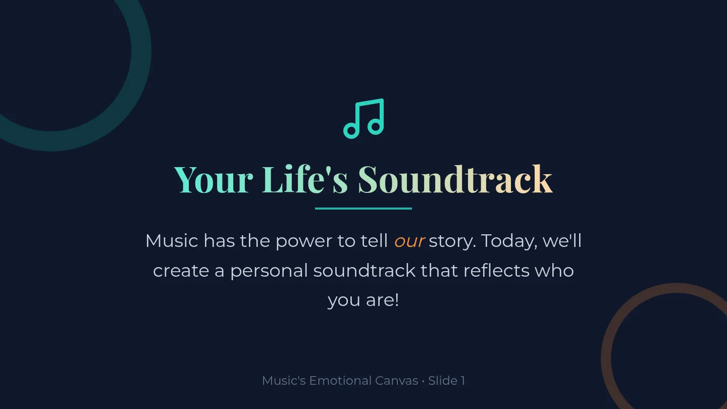 Music's Emotional Canvas Slides