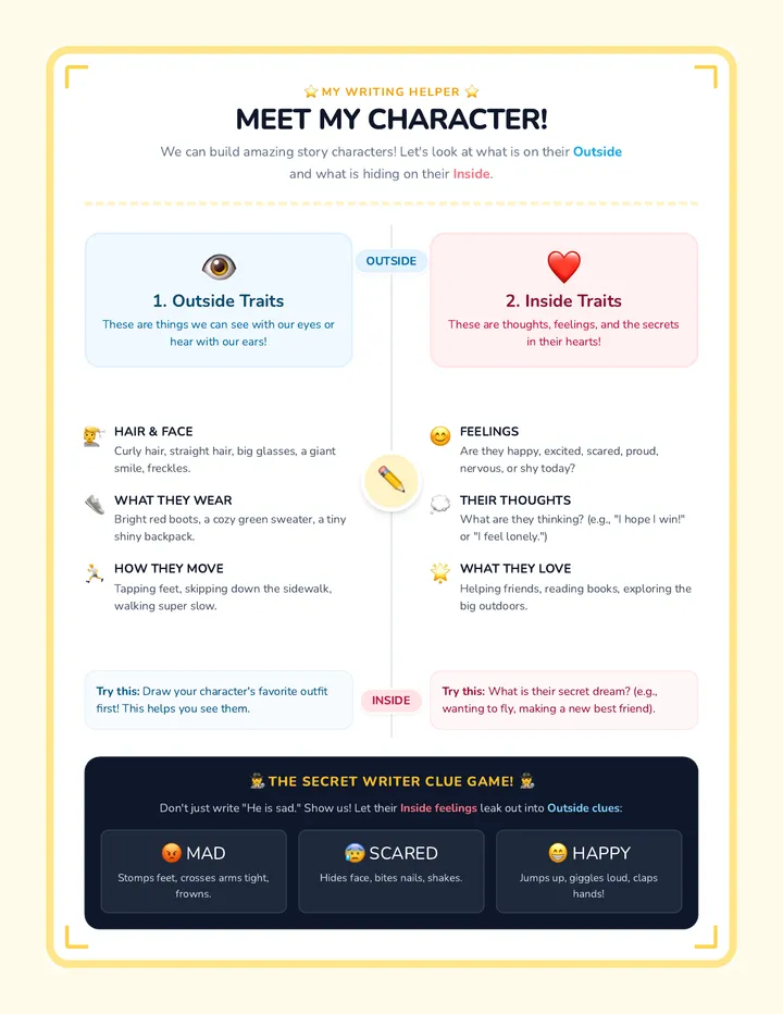 Character Explorer Reference Cards