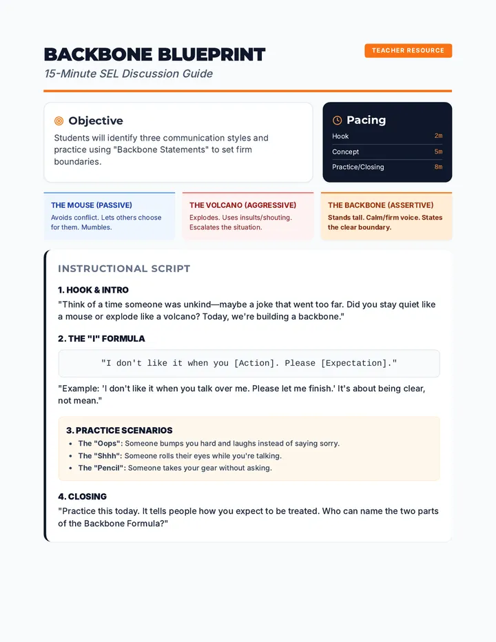 Backbone Blueprint Teacher Guide