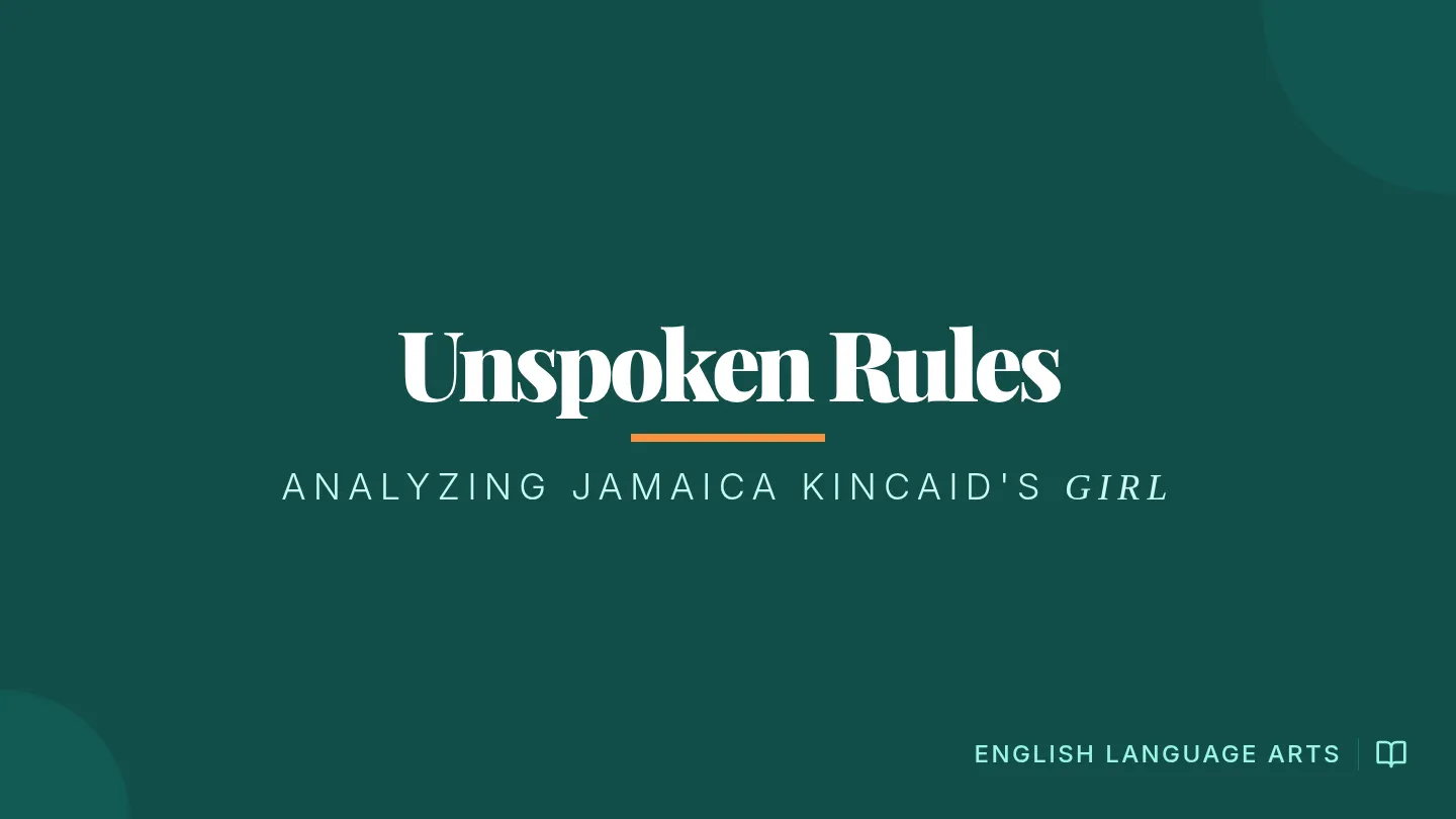 Unspoken Rules Presentation Slides