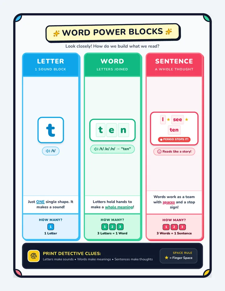 Word Power Blocks Poster