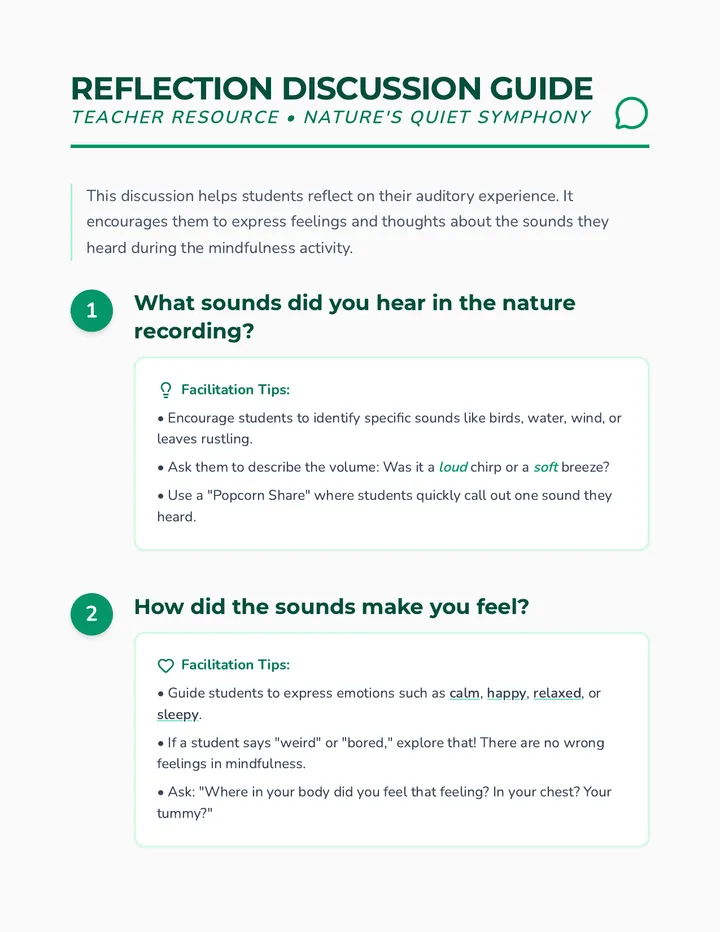 Quiet Symphony Discussion Guide