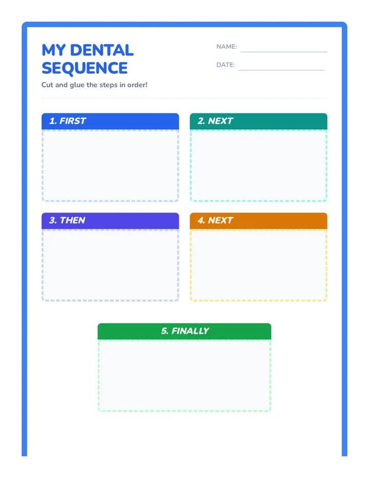 Dental Sequence Worksheet