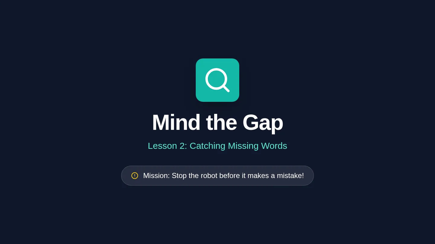Catching Missing Words Slides