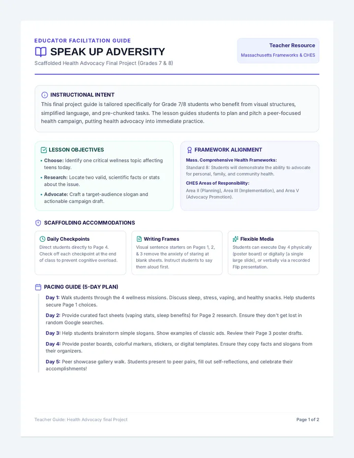 Speak Up Teacher Guide