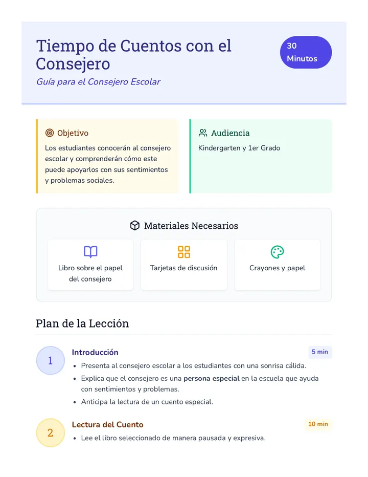 Consejero Guía Facilitación