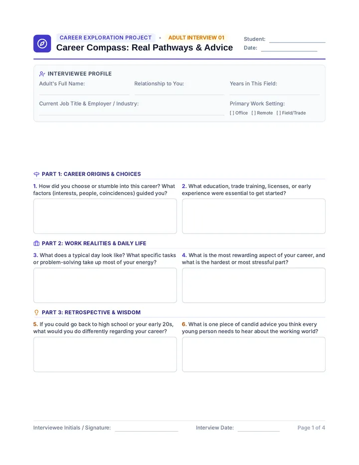 Career Compass Interview Packet
