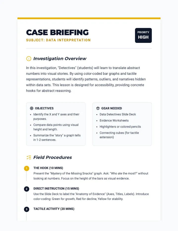 Data Detectives Lesson Plan