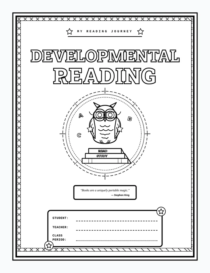 Developmental Reading Binder Cover