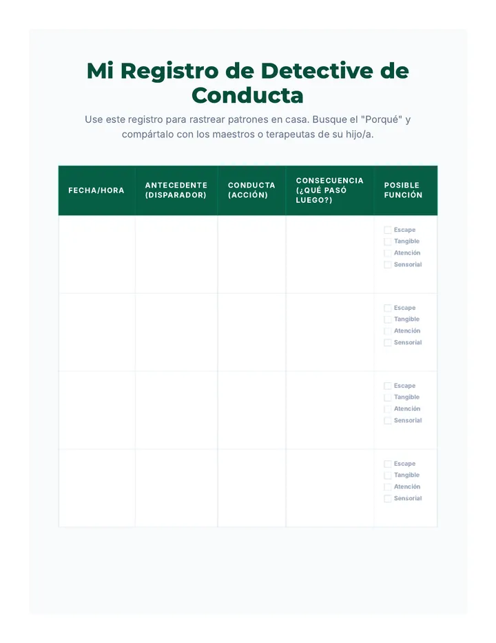 Ayuda Visual de Fundamentos de Conducta ES
