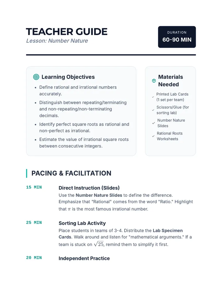 Number Nature Teacher Guide