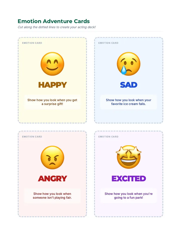 Emotion Adventure Cards