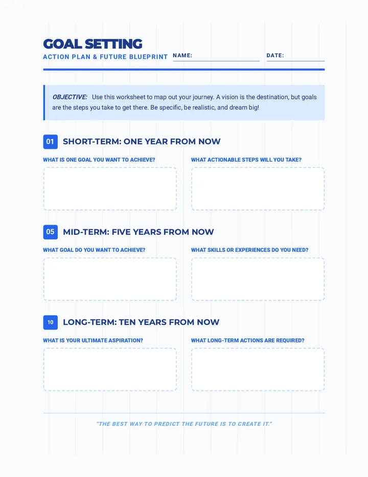 Goal Setting Worksheet
