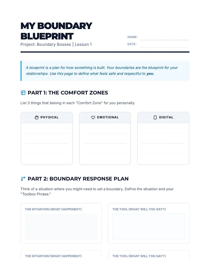 Boundary Blueprint Worksheet