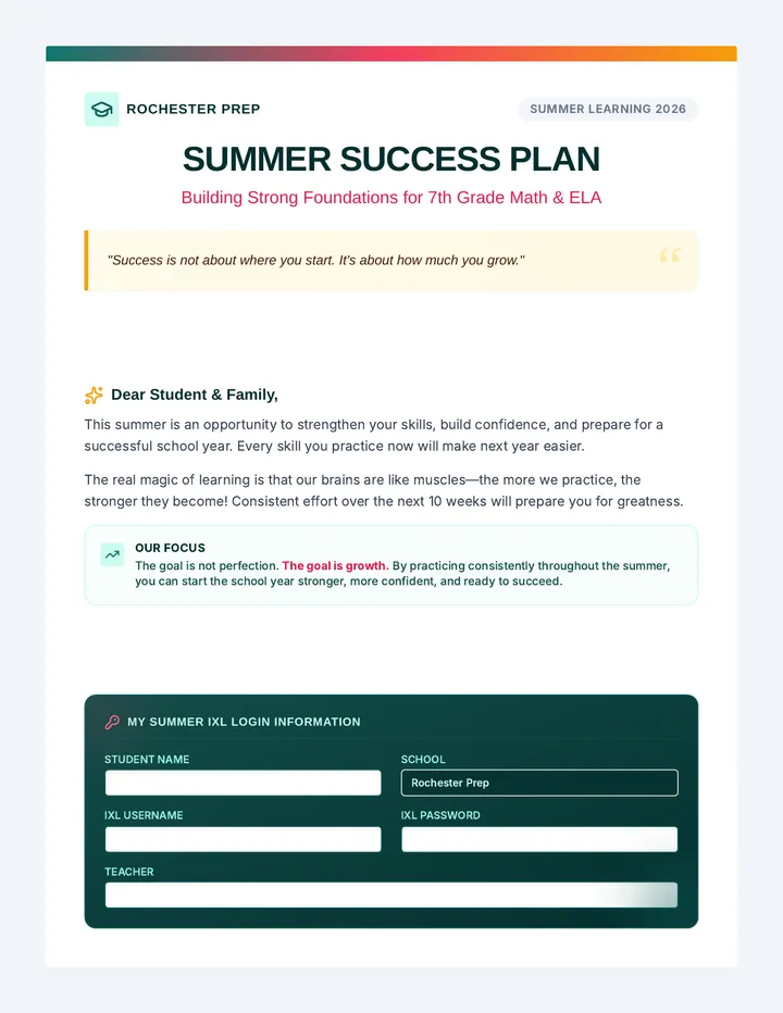 Summer Success Guide
