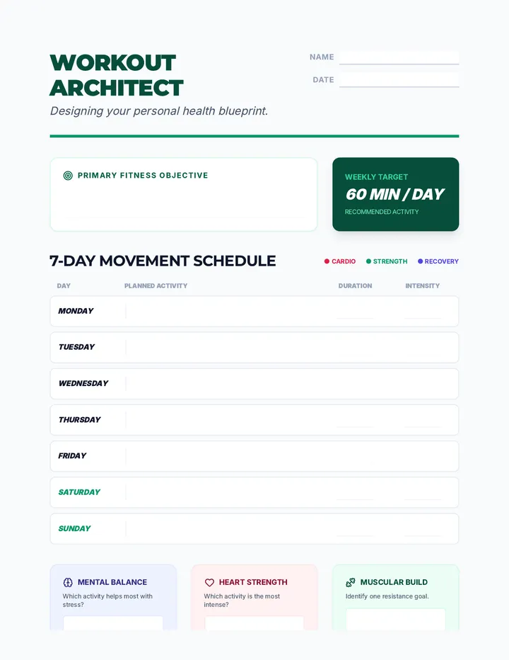 Workout Architect Planner
