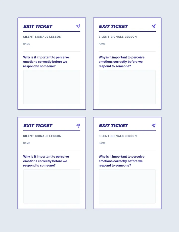 Silent Signals Exit Ticket