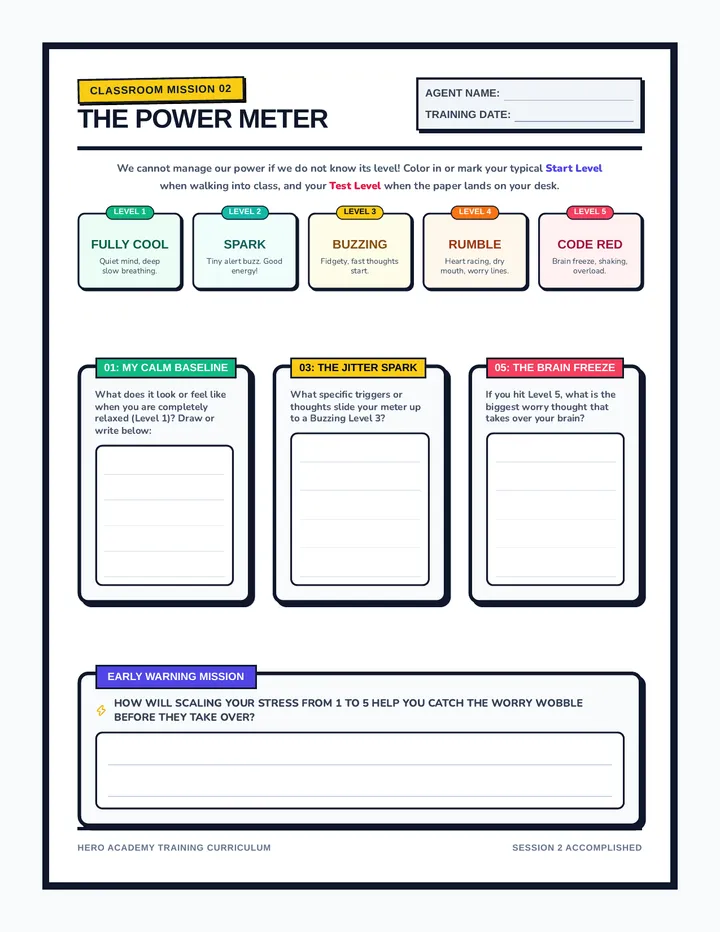 Stress Dial Worksheet