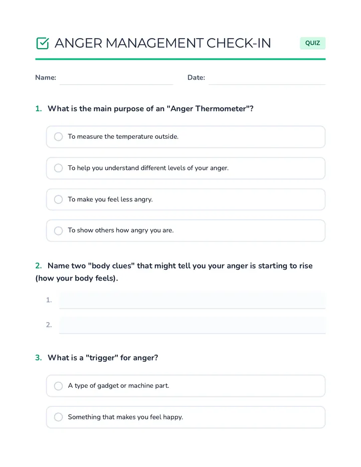 My Anger Management Check-in Quiz Student Document
