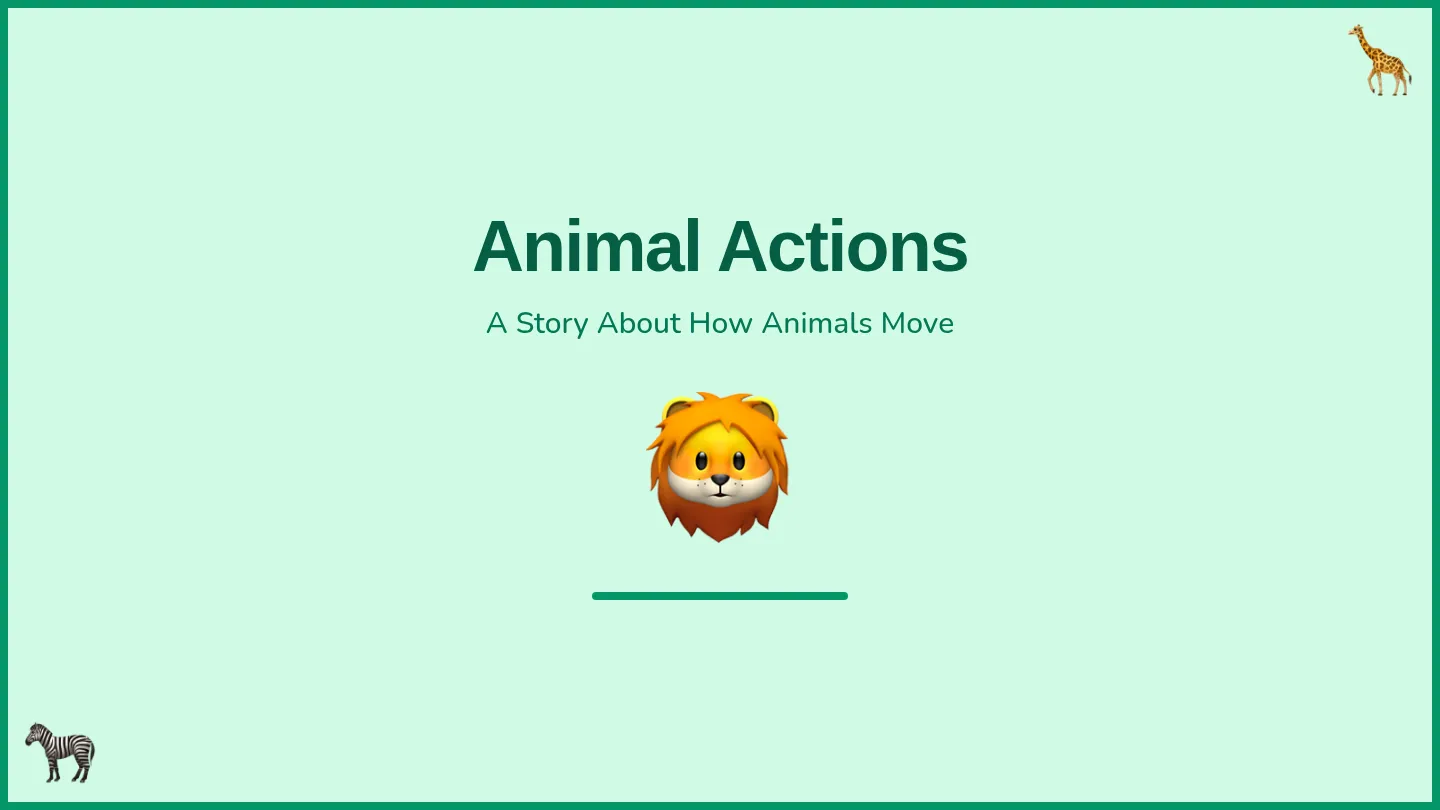 Animal Action Slides