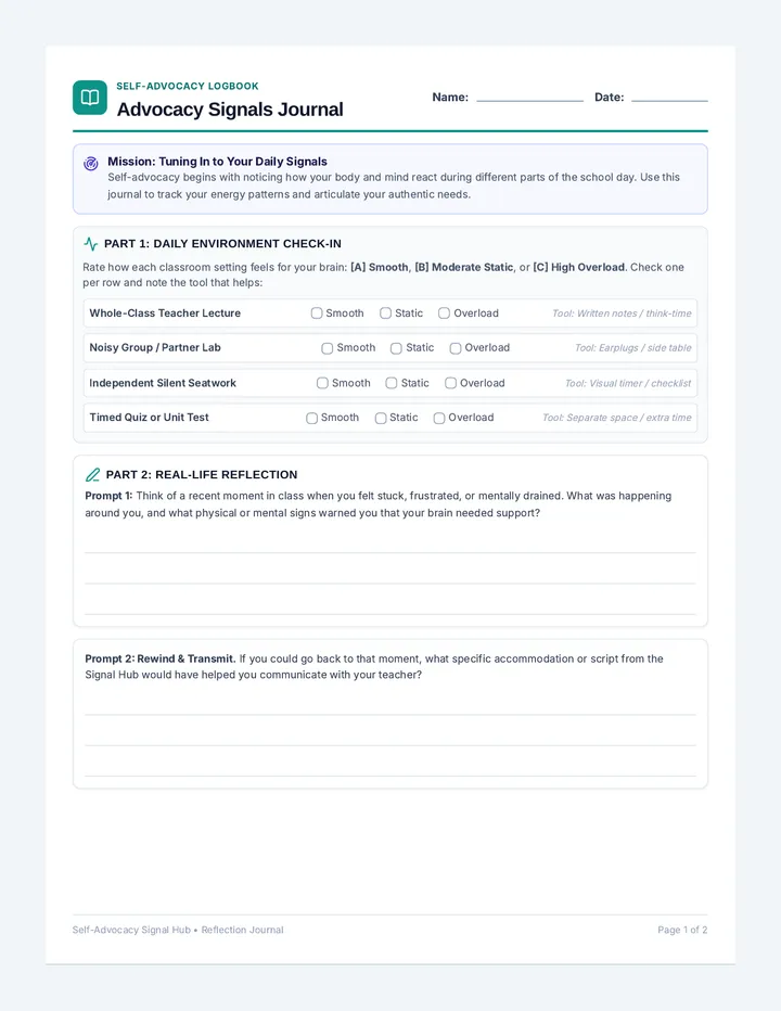 Advocacy Signals Journal