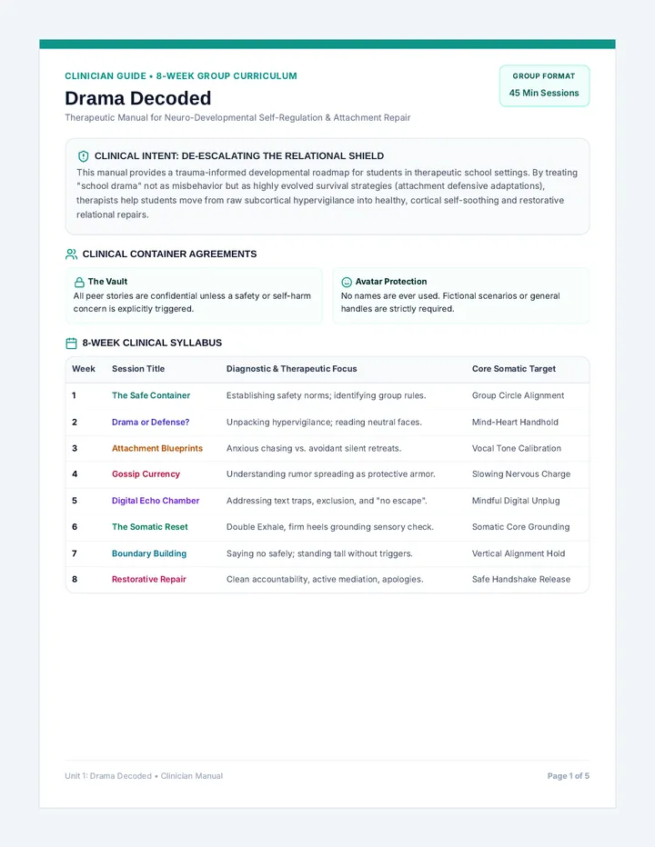 Drama Decoded Clinician Guide