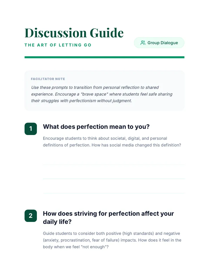 Letting Go Discussion Guide