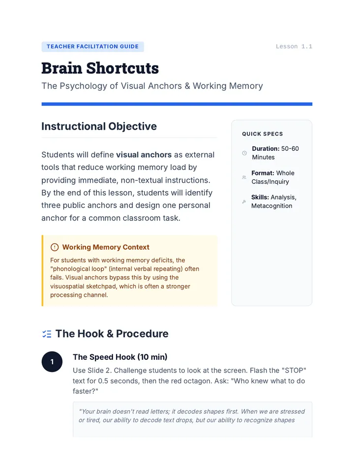 Brain Shortcuts Teacher Guide