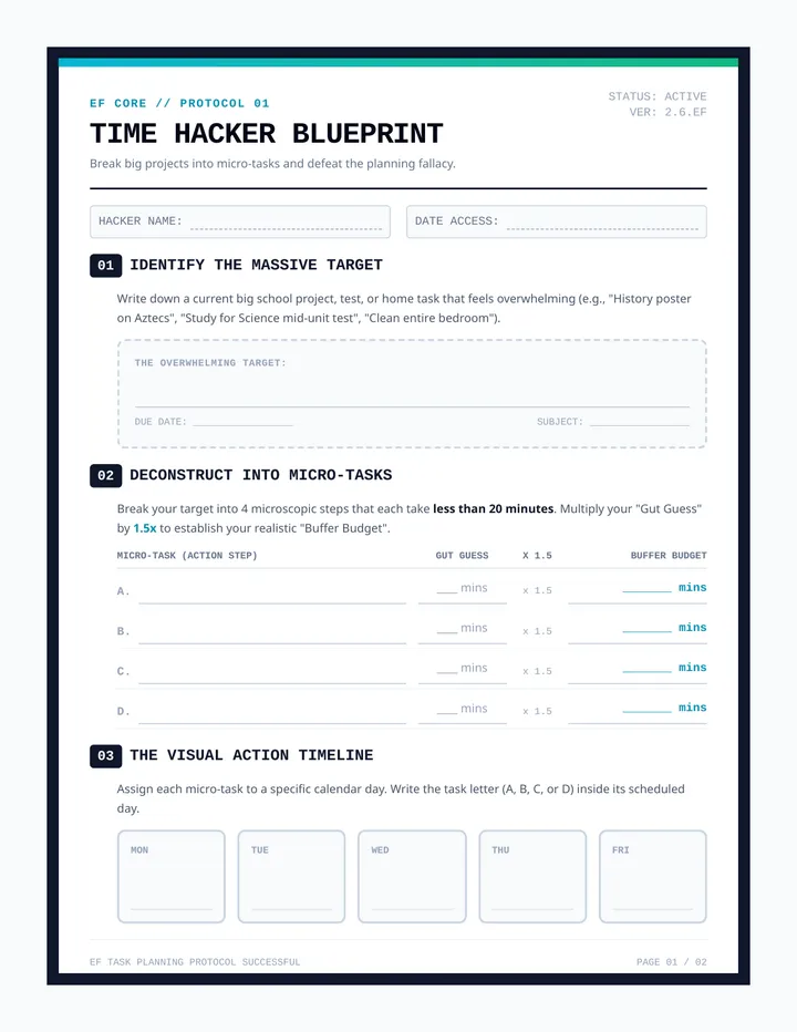 Time Hacker Blueprint Worksheet