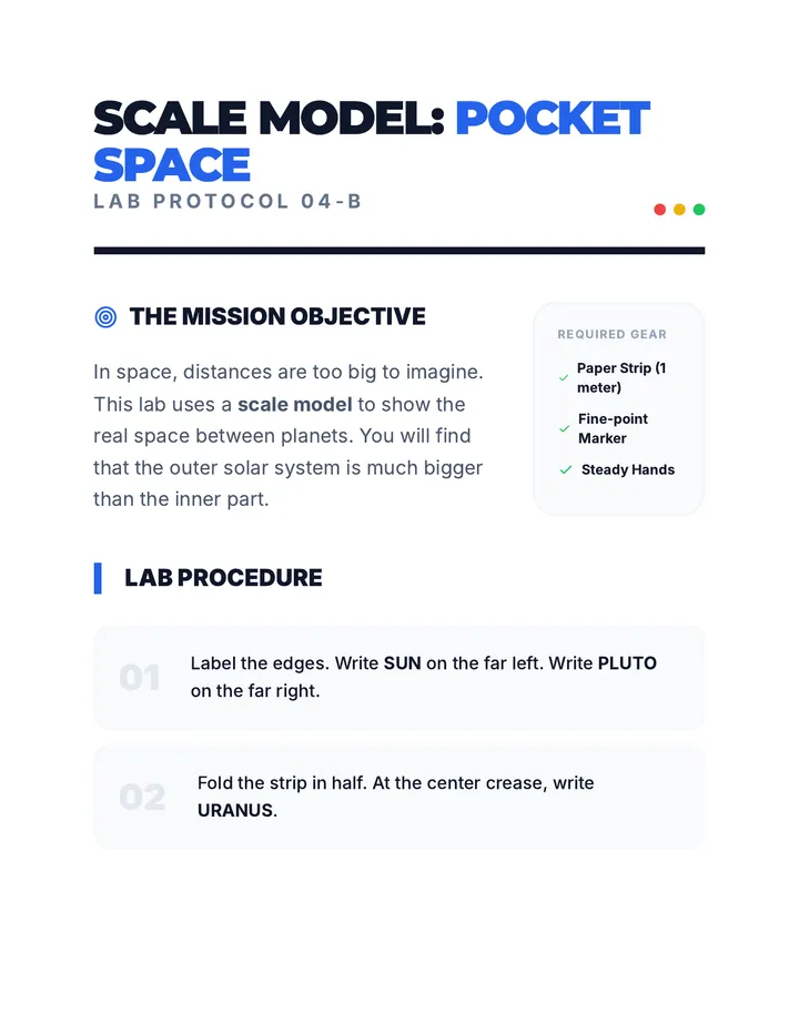 Pocket Solar System Activity