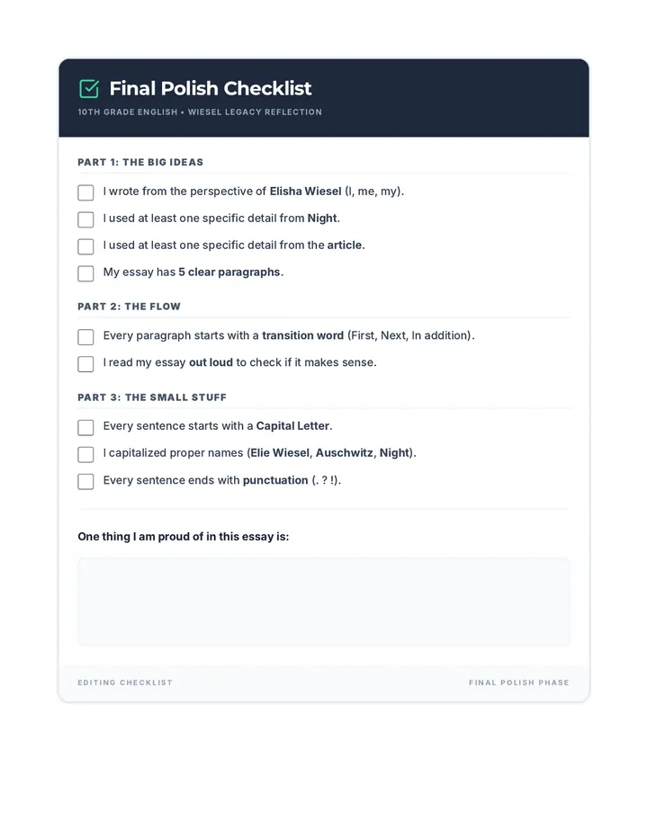 Final Polish Checklist