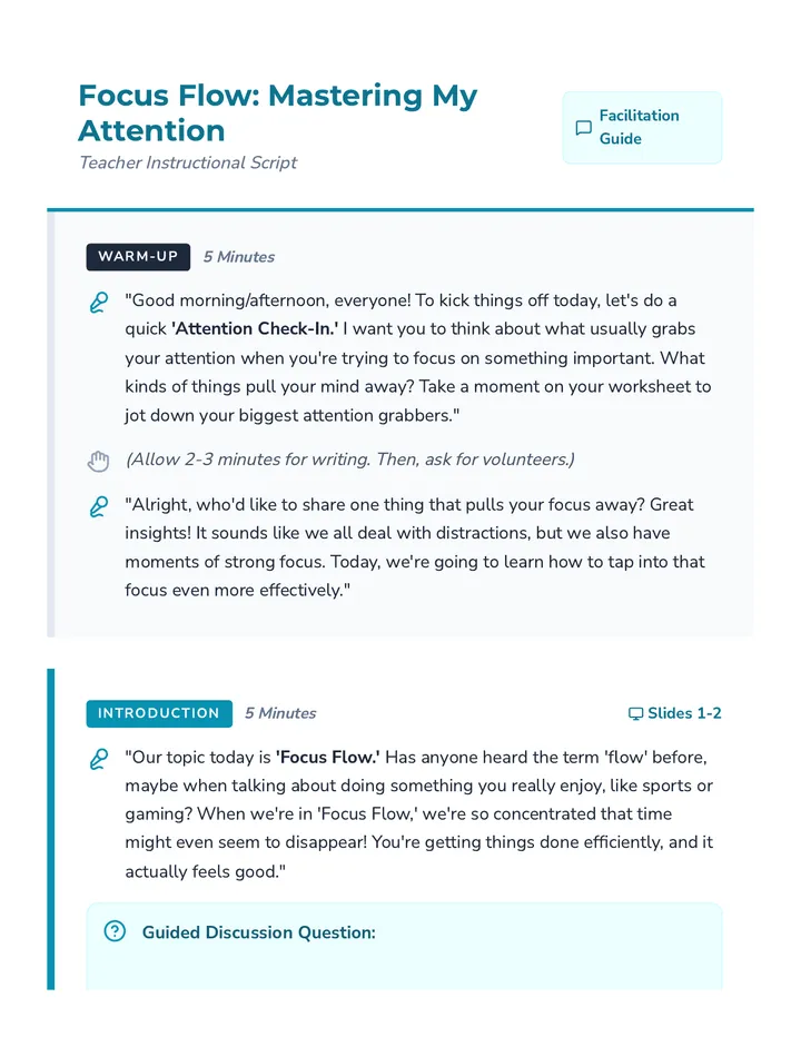 Focus Script Focus Flow Mastering Attention • Lesson • Lenny.com