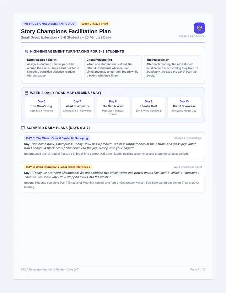 Assistant Guide Week Two