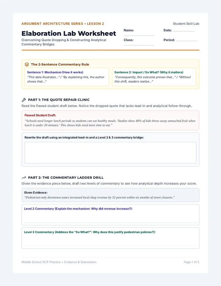 Elaboration Lab Worksheet