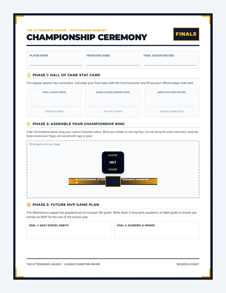 Championship Rings Sheet