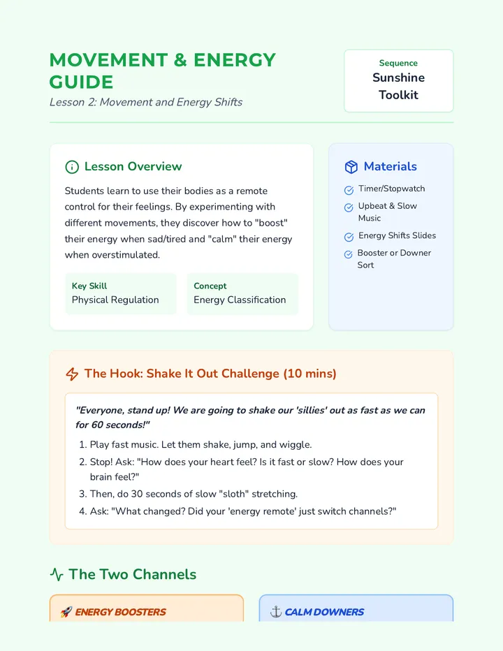 Movement Energy Teacher Guide