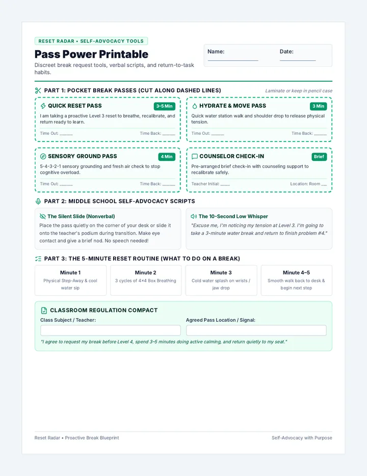 Pass Power Printable