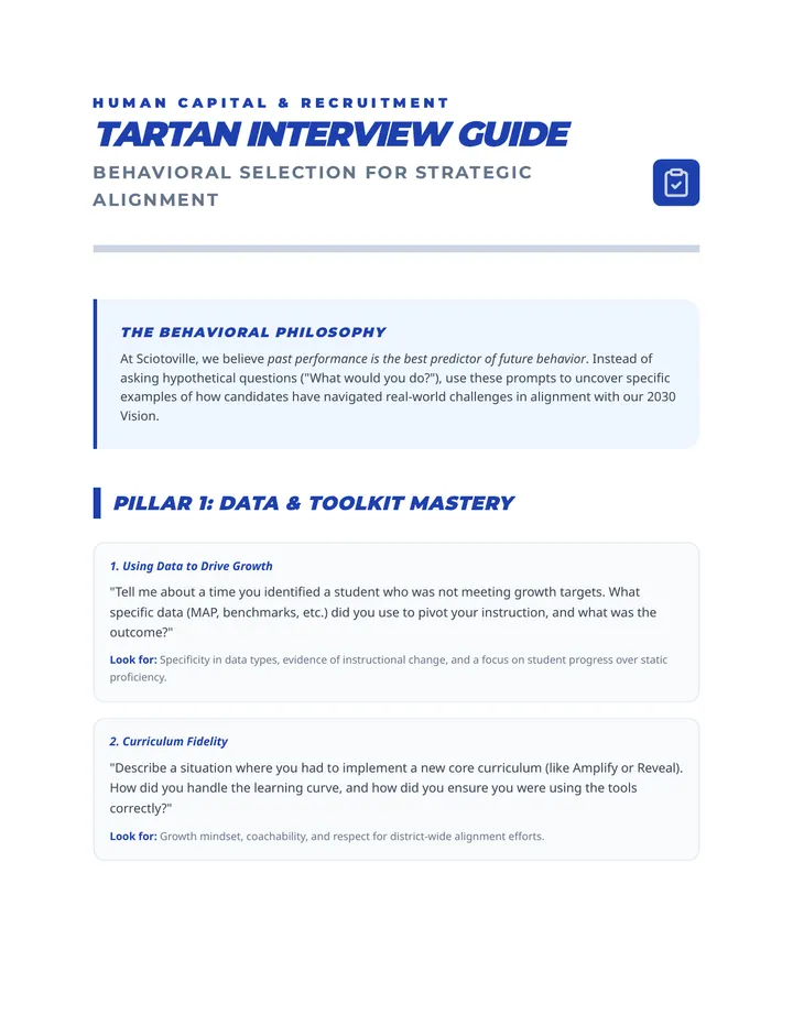 Tartan Interview Guide Document