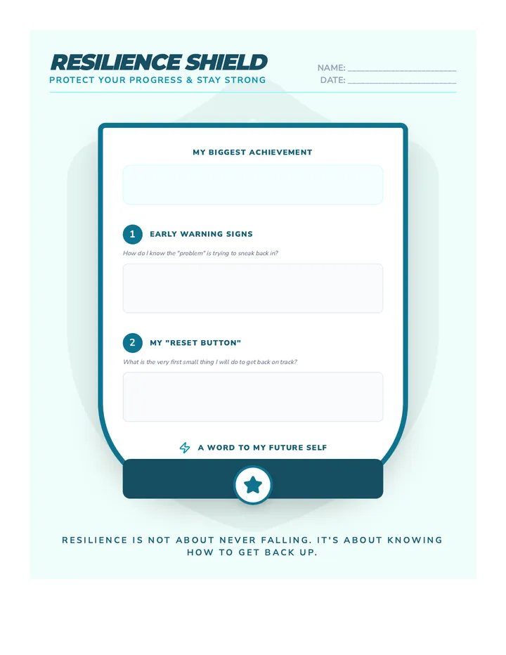 Resilience Shield Worksheet