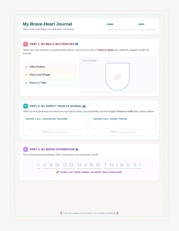 Brave Heart Worksheet
