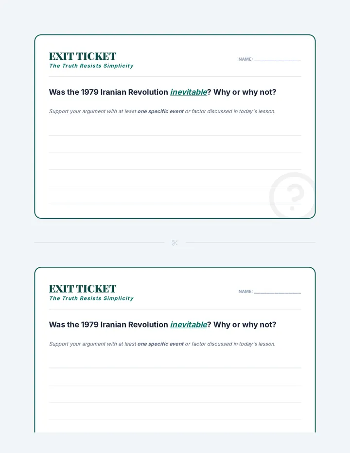 Revolution Exit Ticket