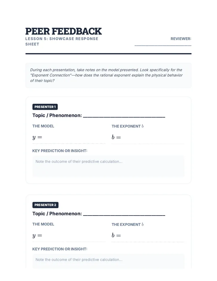 Presentation Feedback Form