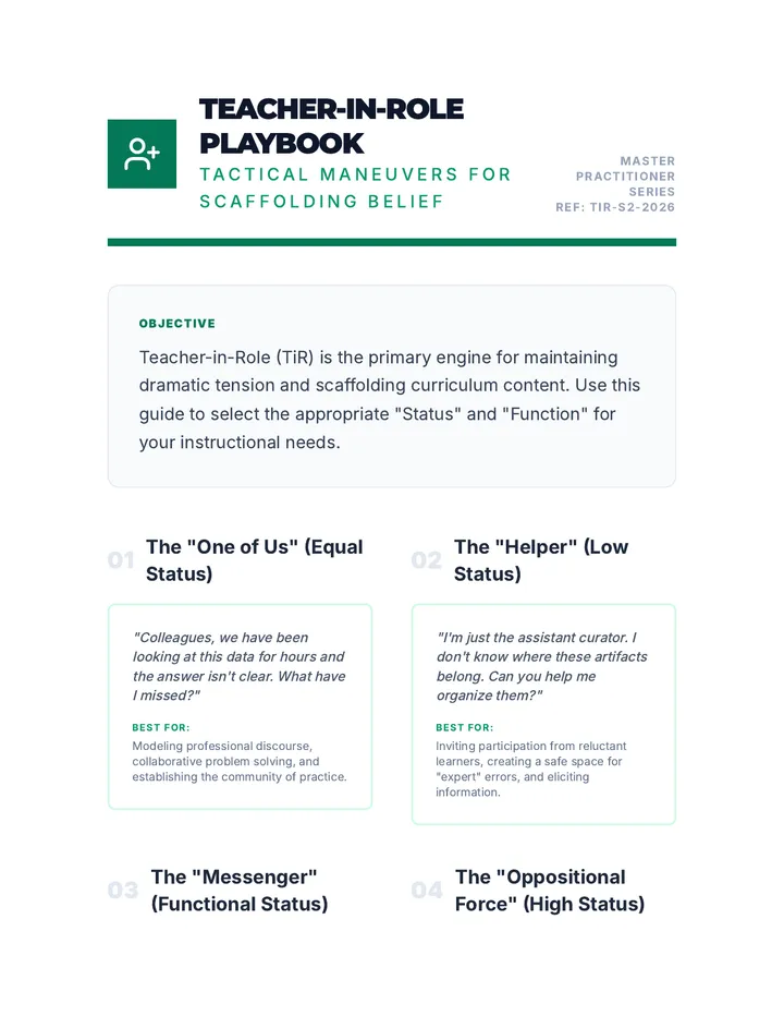 Teacher-in-Role Playbook