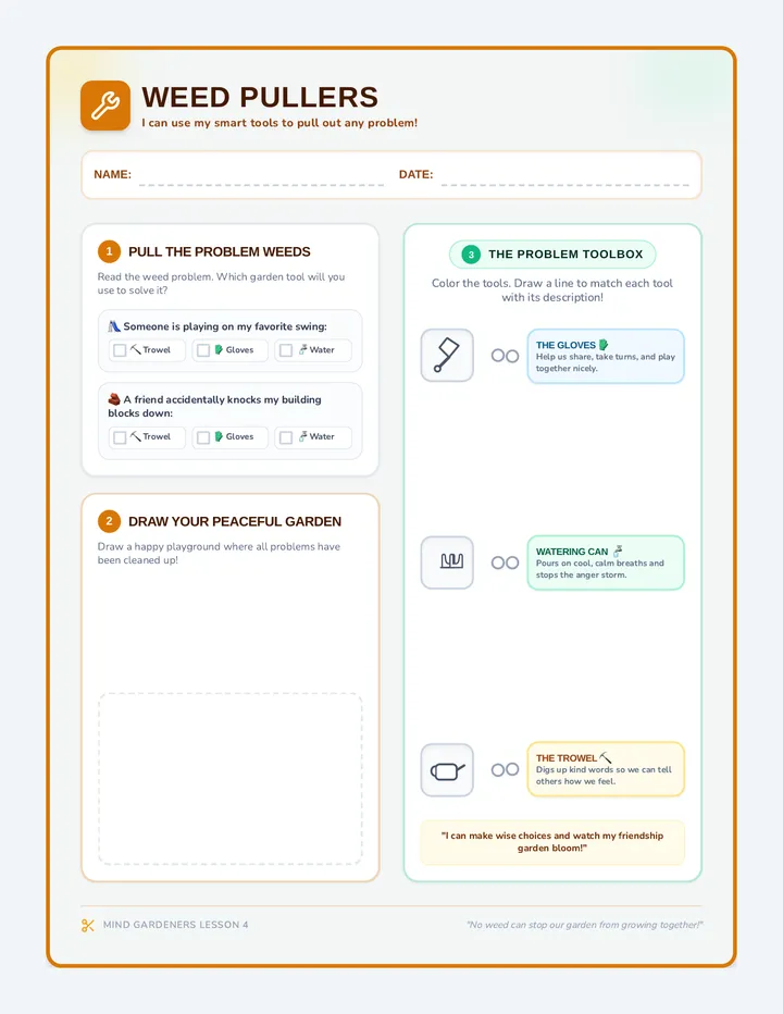 Weed Pullers Worksheet
